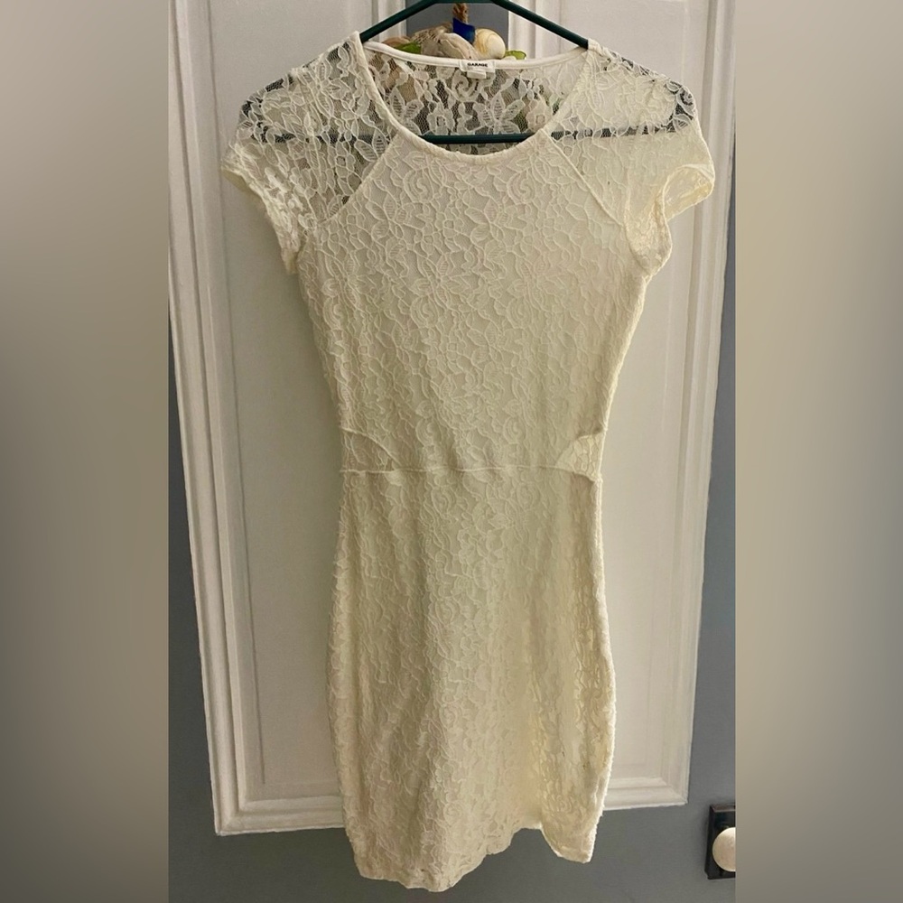 Cream color Lacey Mini Dress (sz XS)